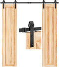 EaseLife 6FT Double Door Sliding Barn Door Hardware Track Kit - Smooth