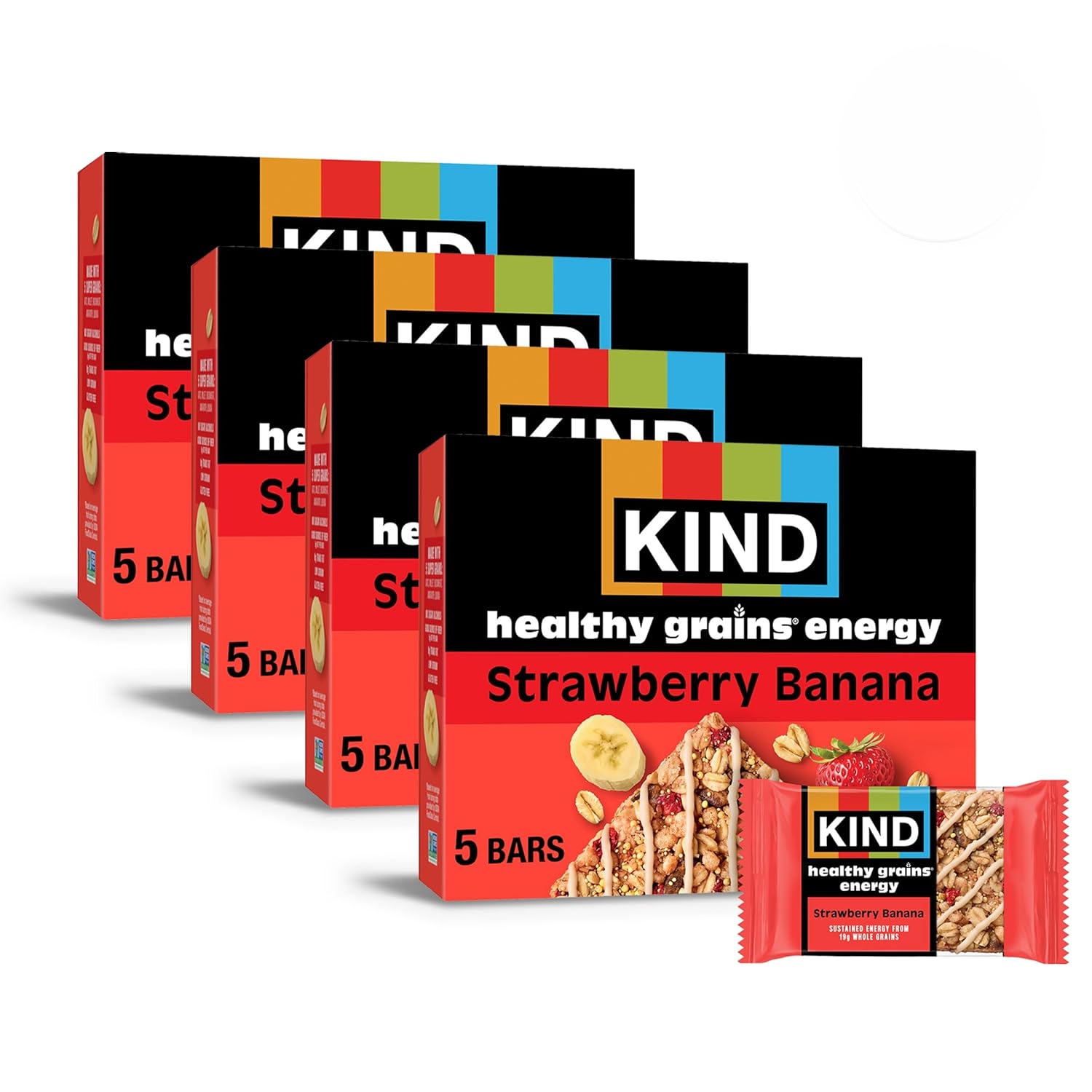 KIND Healthy Grains Energy Bars Strawberry Banana for Sustained Energy