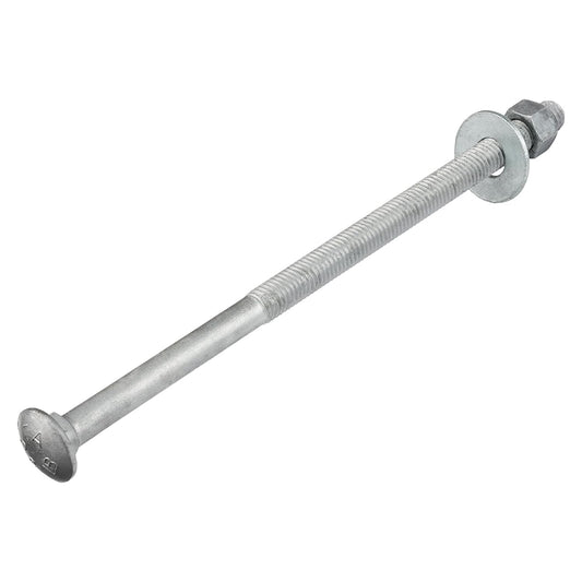 1/2in x 10in Galvanized Carriage Bolt Kit for Heavy Duty Use