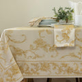 Harmony Scroll Woven Damask Tablecloth 60ft x 120ft - Elegant Dining