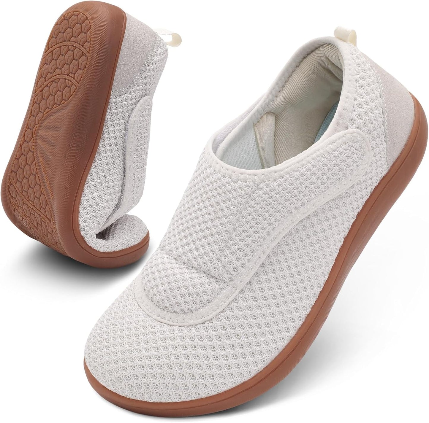 Mens Walking Shoes for Diabetics - Adjustable & Breathable Design