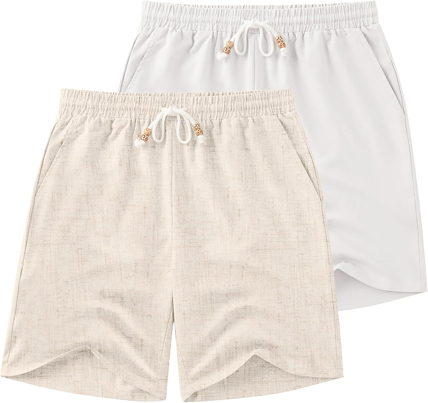 Lightweight Mens Linen Shorts for Summer Beach Vacations
