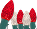 C7 OptiCore Red and Warm White LED Outdoor String Lights - Durable Mix
