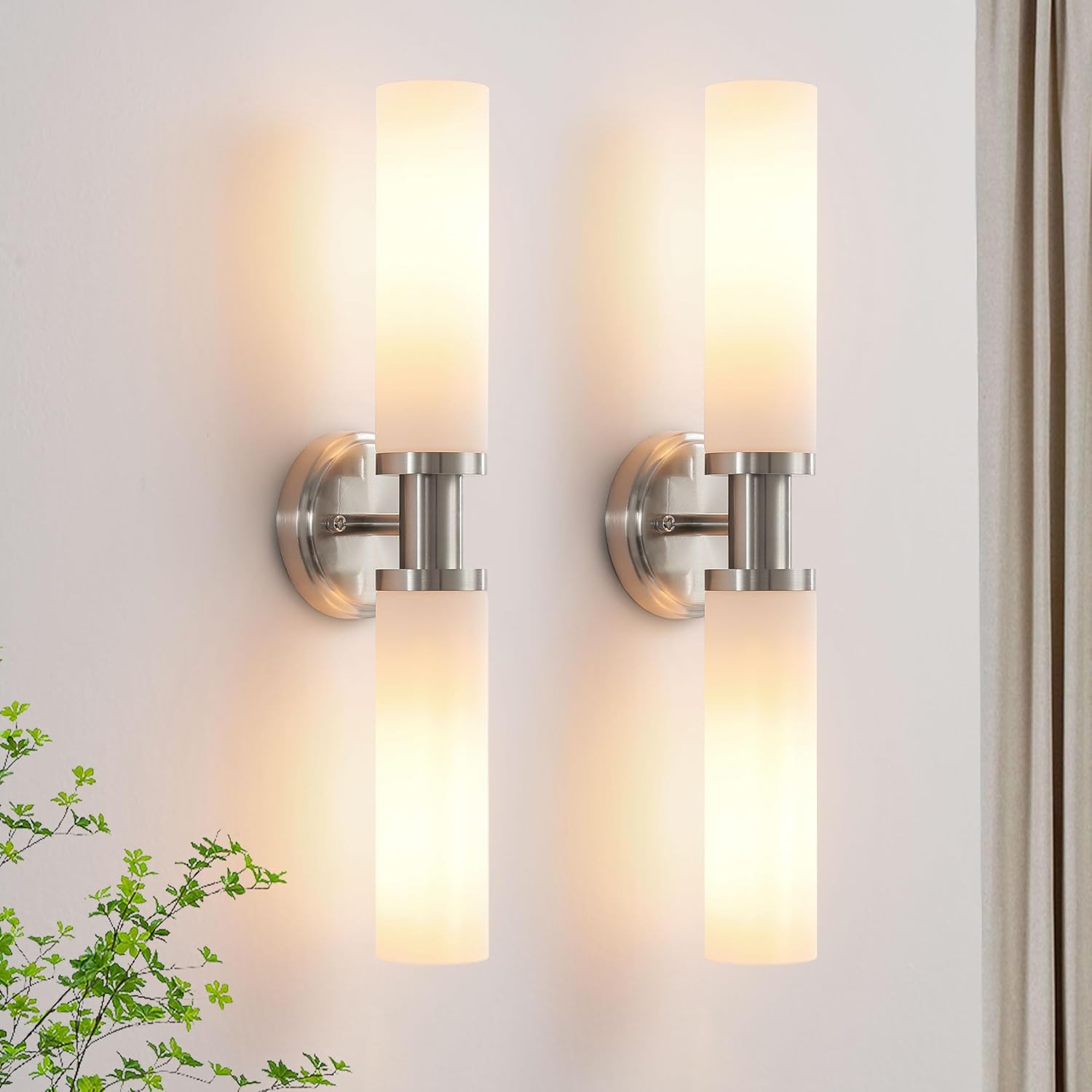 Wall Sconces Set of Two for Modern Bathroom and Living Room
