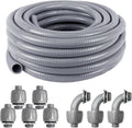 1inch 25ft Liquid-Tight Electrical Conduit Kit - Flexible, Waterproof