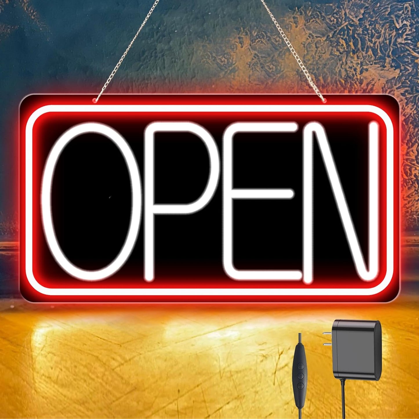 Ultra Bright 16.5in LED Neon Open Sign for Business Use