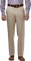 Haggar Premium No Iron Khaki Classic Fit Flat Front Pant - No Iron
