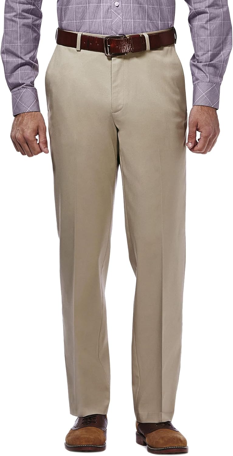 Haggar Men's Premium No Iron Khaki Classic Fit Casual Pant