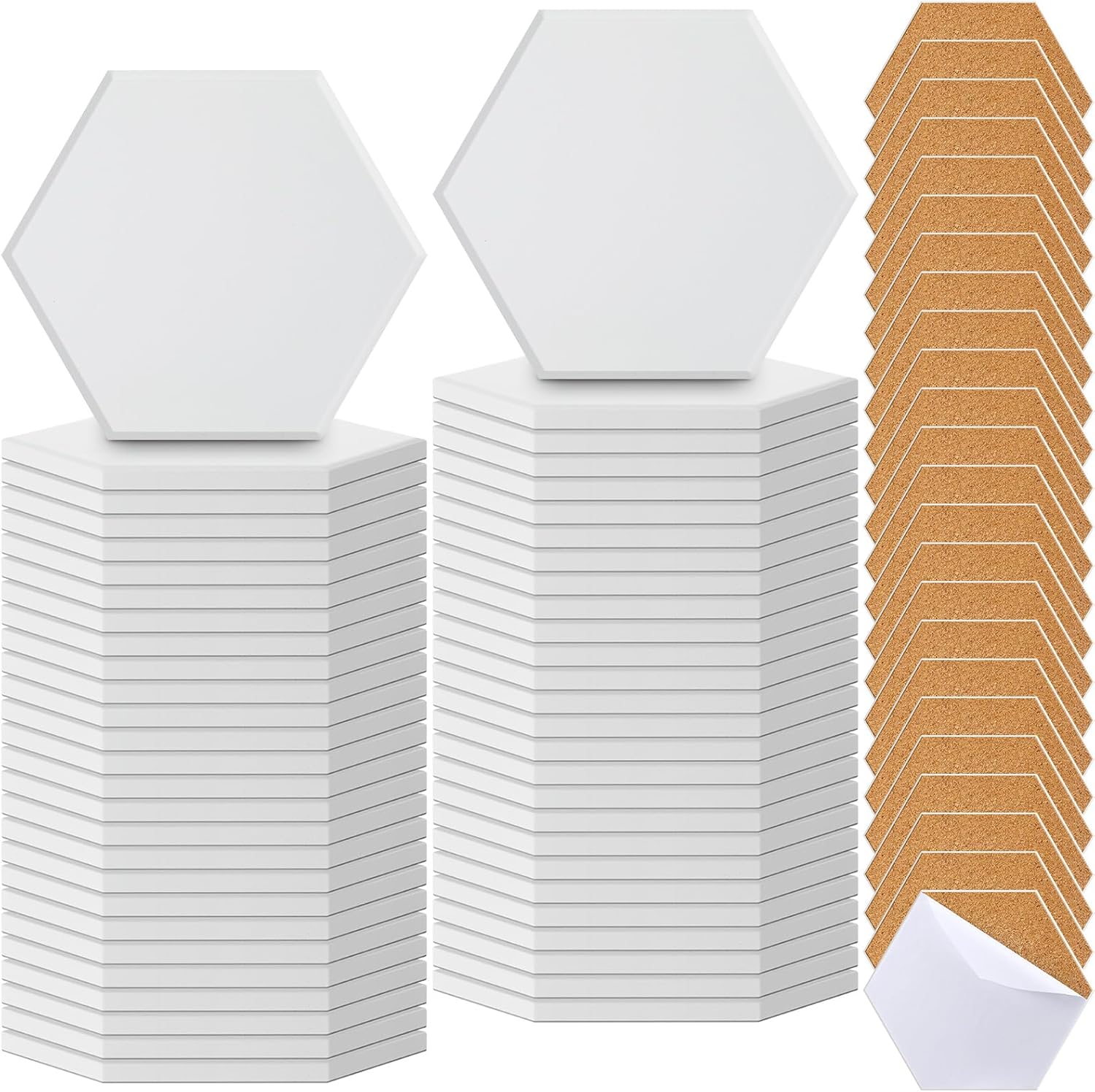 Zopeal 96 Pcs Ceramic Tiles for Crafts Coasters - Hexagon Shape