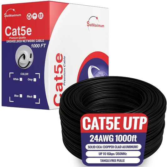 1000ft Cat5e Solid Cable for Reliable High-Speed Data Transmission