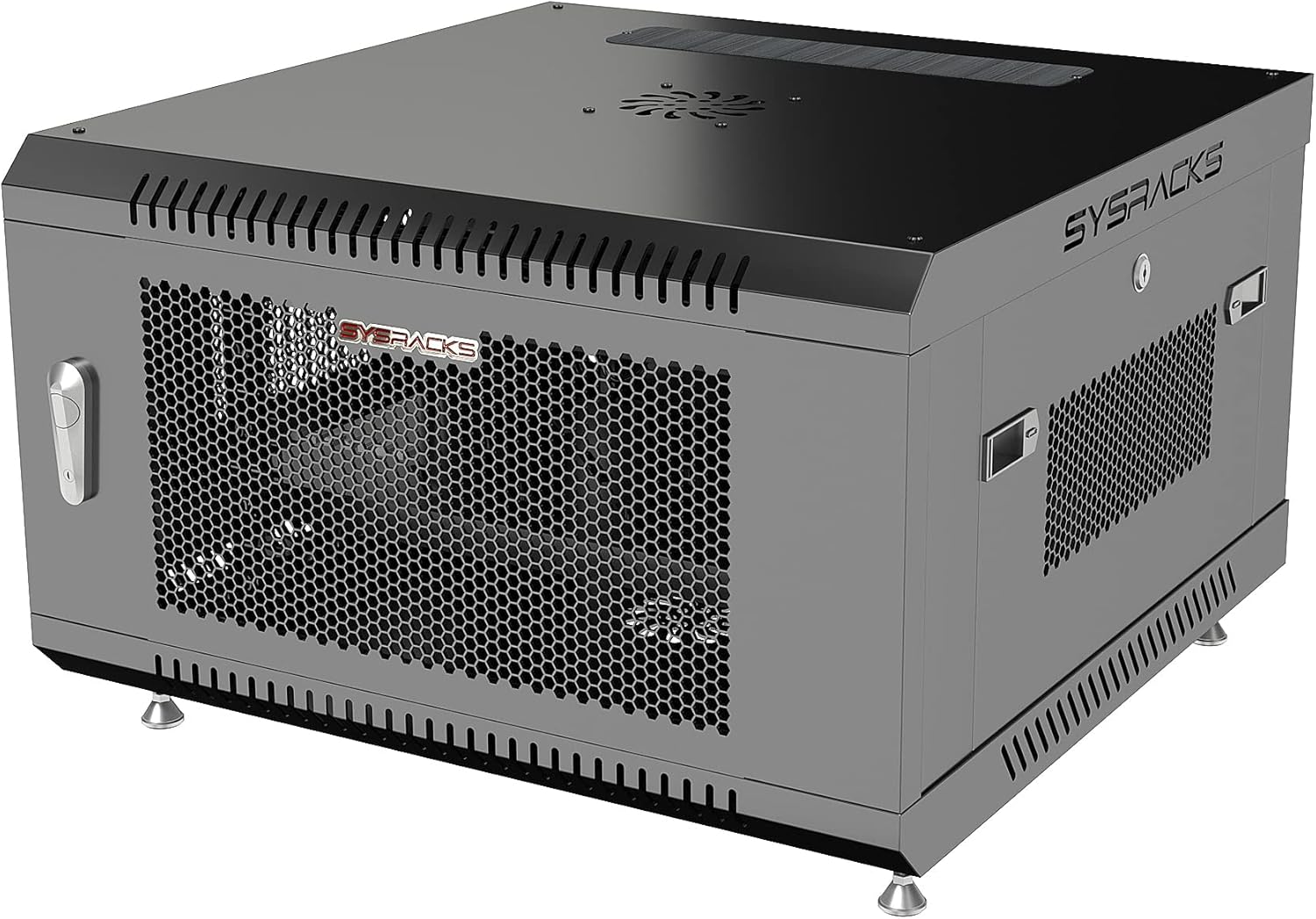 Sysracks Wall Mount Server Rack - 6U Locking AV Enclosure
