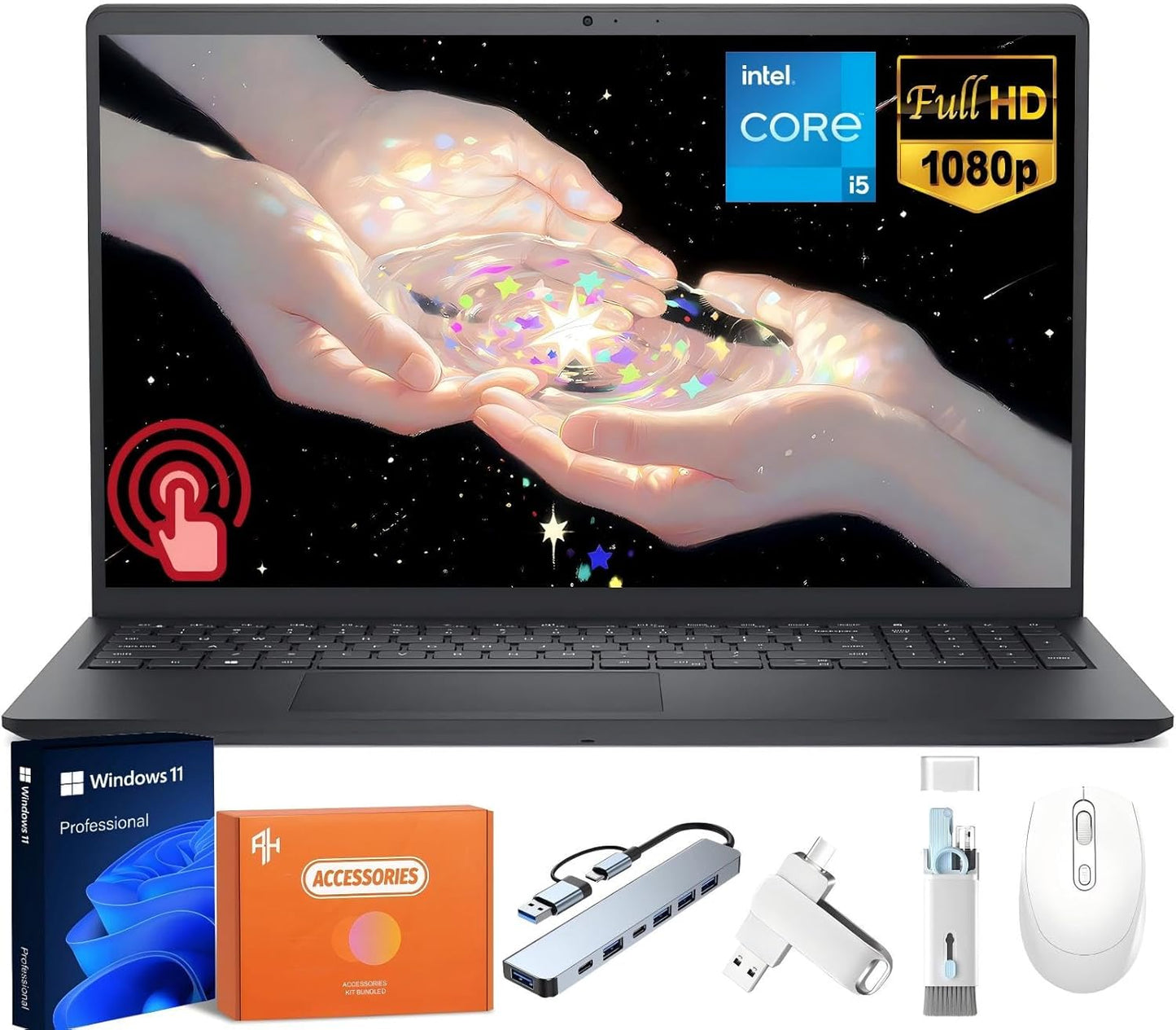 Dell Inspiron 15 Touchscreen Laptop with Powerful 10-Core i5