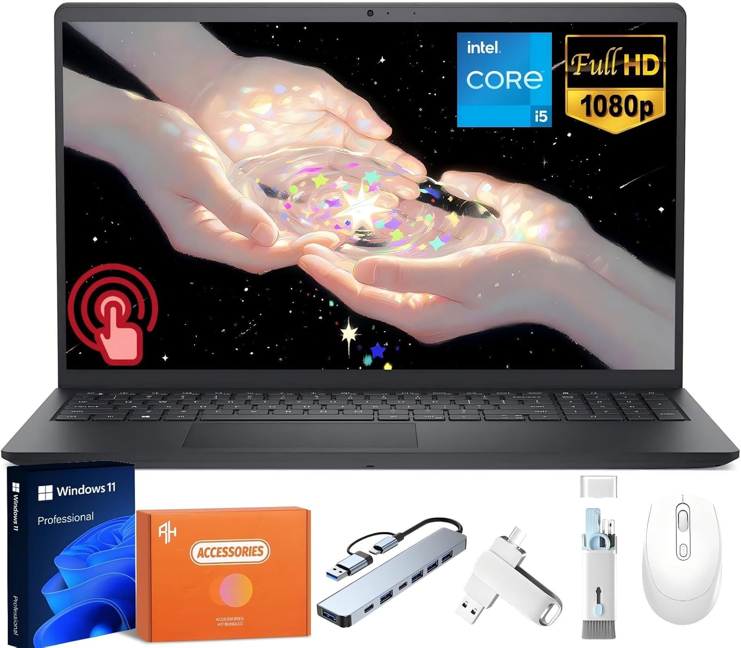 Dell Inspiron 15 Touchscreen Laptop with Powerful 10-Core i5