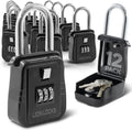 12-Pack Alpha Key Lock Box with Code - Outdoor Realtor Key Safe
