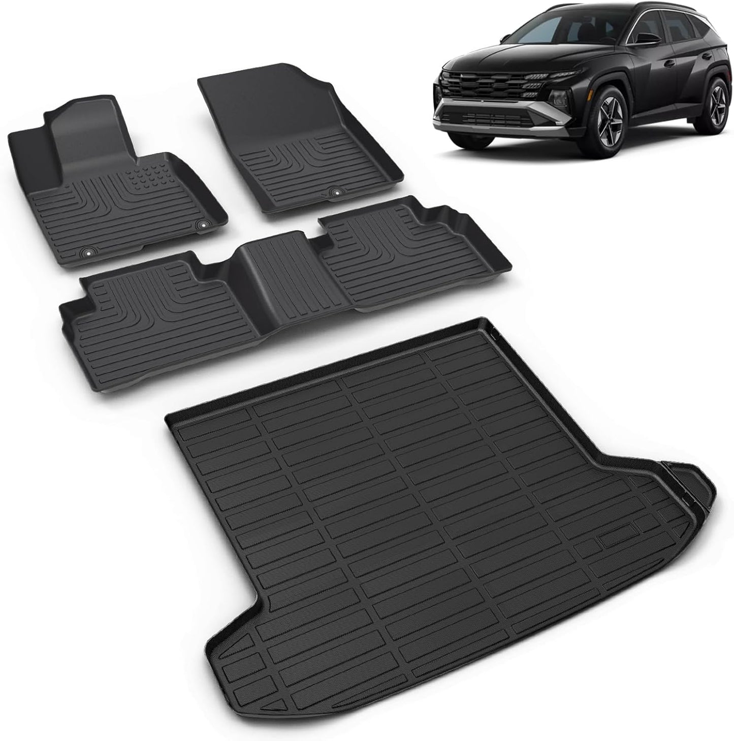 All Weather Car Floor Mats for Hyundai Tucson 2022-2025 Models