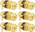 Probrico Entrance Door Knobs Keyed Alike Lockset Pack of 6