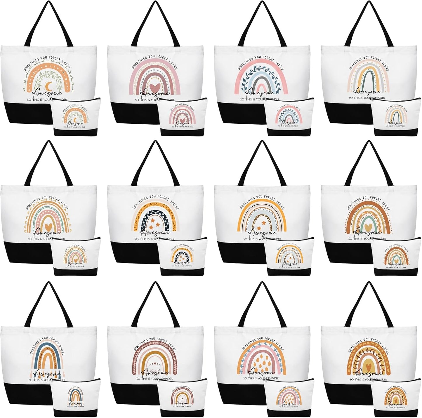Cunno 24 Pcs Gifts Bag Bulk for Women Aesthetic Tote Bags