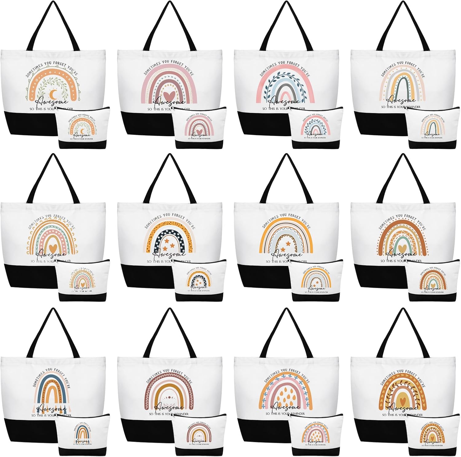 Cunno 24 Pcs Gifts Bag Bulk for Women Aesthetic Tote Bags