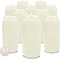 7 Day White Prayer Candles 10 Pack - Tall 6in Pillar Candles