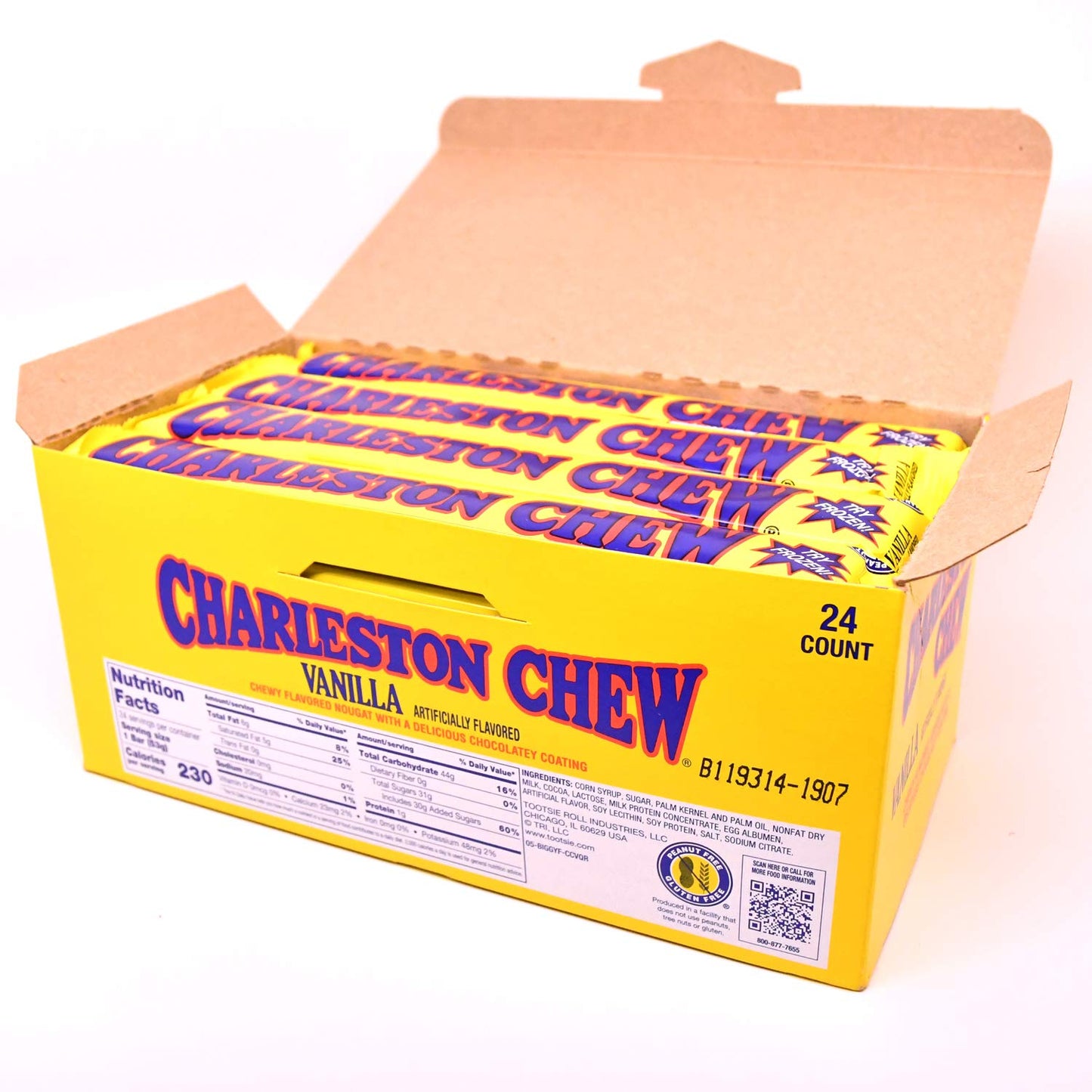 Charleston Chew Vanilla Flavor Bars - Chewy Nougat Delight