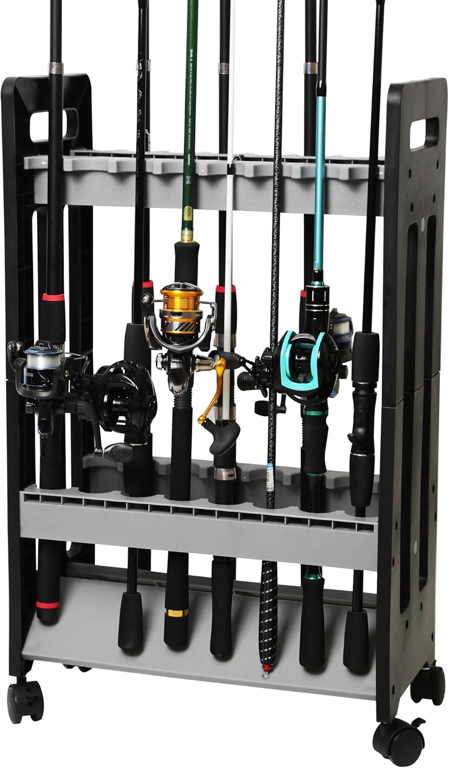 Jorazor Vertical Rod Holder - Neatly Store 16 Rods!
