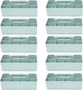 Large Portable Caddy with 8 Compartments - 10 Pack Mint for Craft