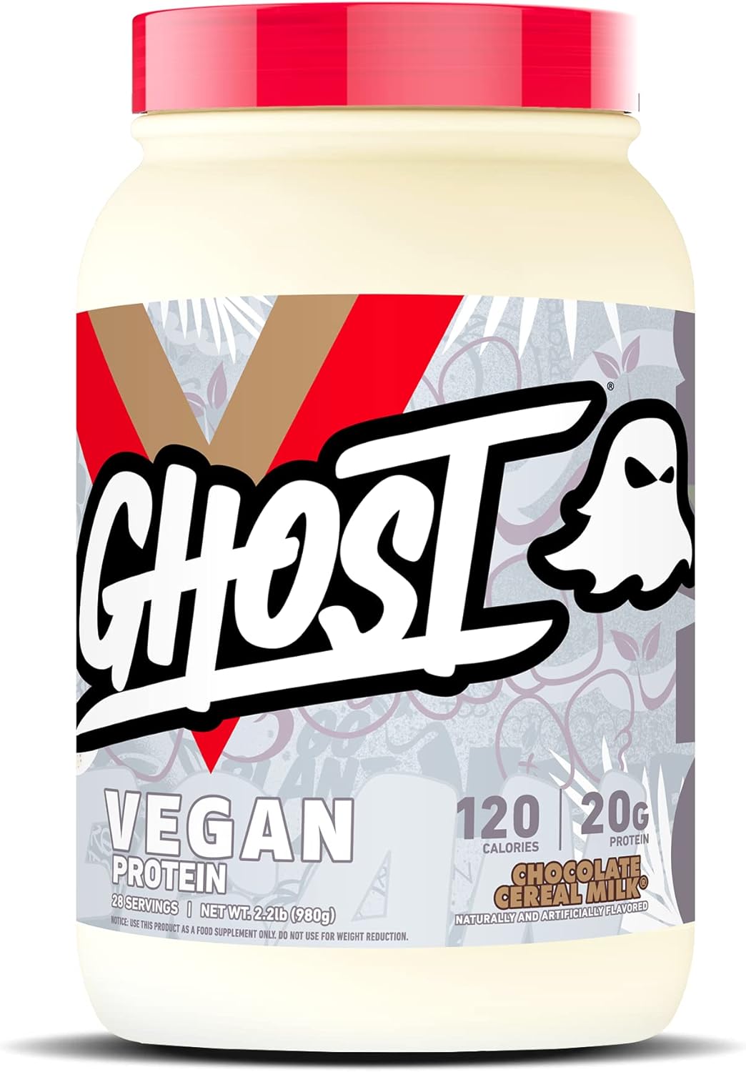 GHOST Vegan Protein Powder - Chocolate Cereal Milk Flavor