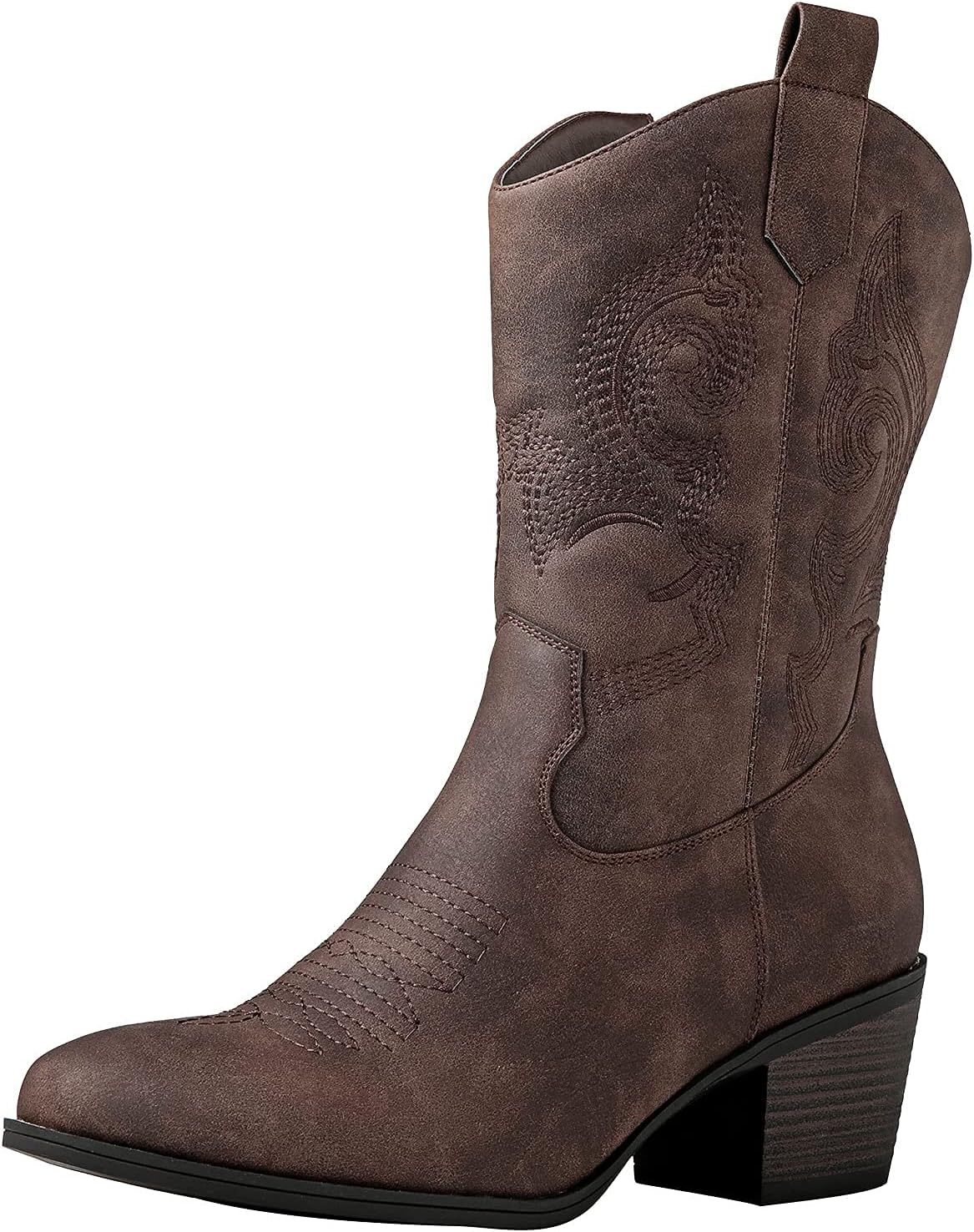GLOBALWIN Women's Mid Calf Cowgirl Boots for Fashion Lovers