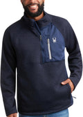 Spyder Mens Quarter Zip Pullover Sweater - Performance Fleece 1/4 Zip