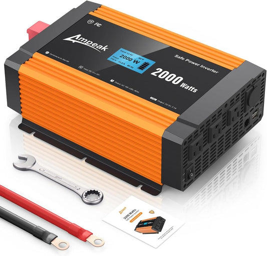 Ampeak 2000W Power Inverter: Stable Voltage Output for RVs