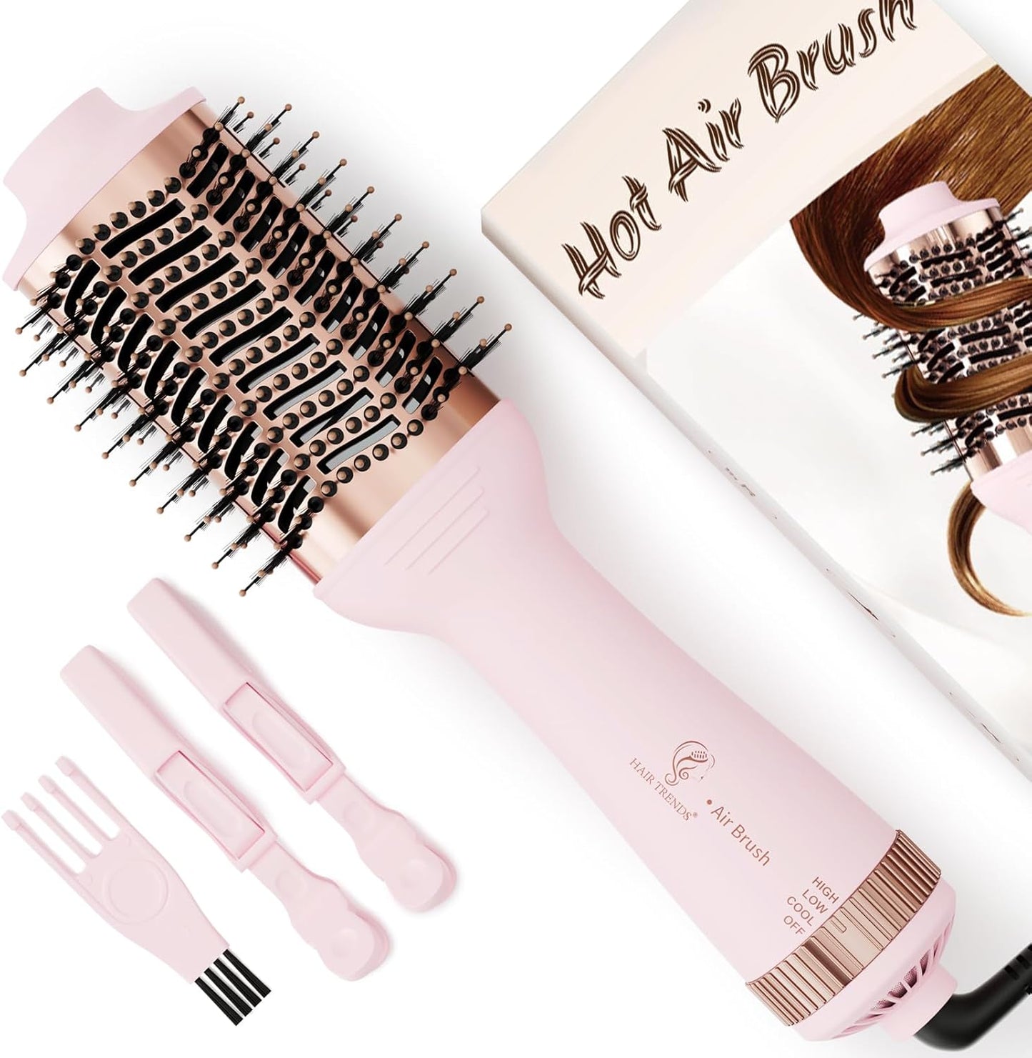 Big Size Dual Voltage Hot Air Brush Dryer for Thick Hair