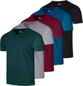 Men's Mesh Quick Dry V-Neck T-Shirt 5-Pack - Athletic Performance
