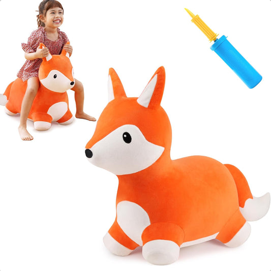 Bouncy Pals Fox Hopping Horse for Kids - Fun Ride On Toy