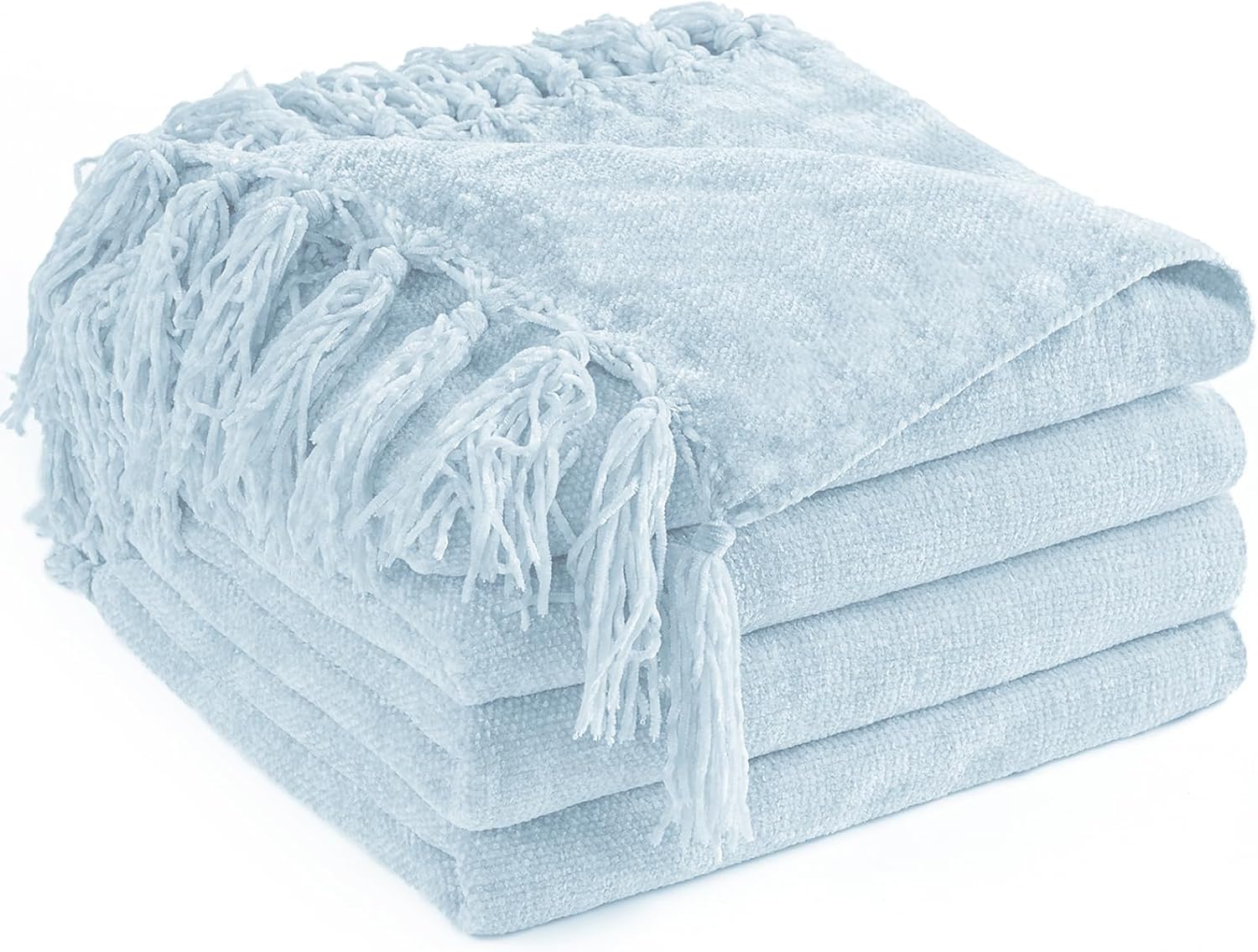 Chenille Throw Blanket for Couch, Soft Cozy Lightweight Decor