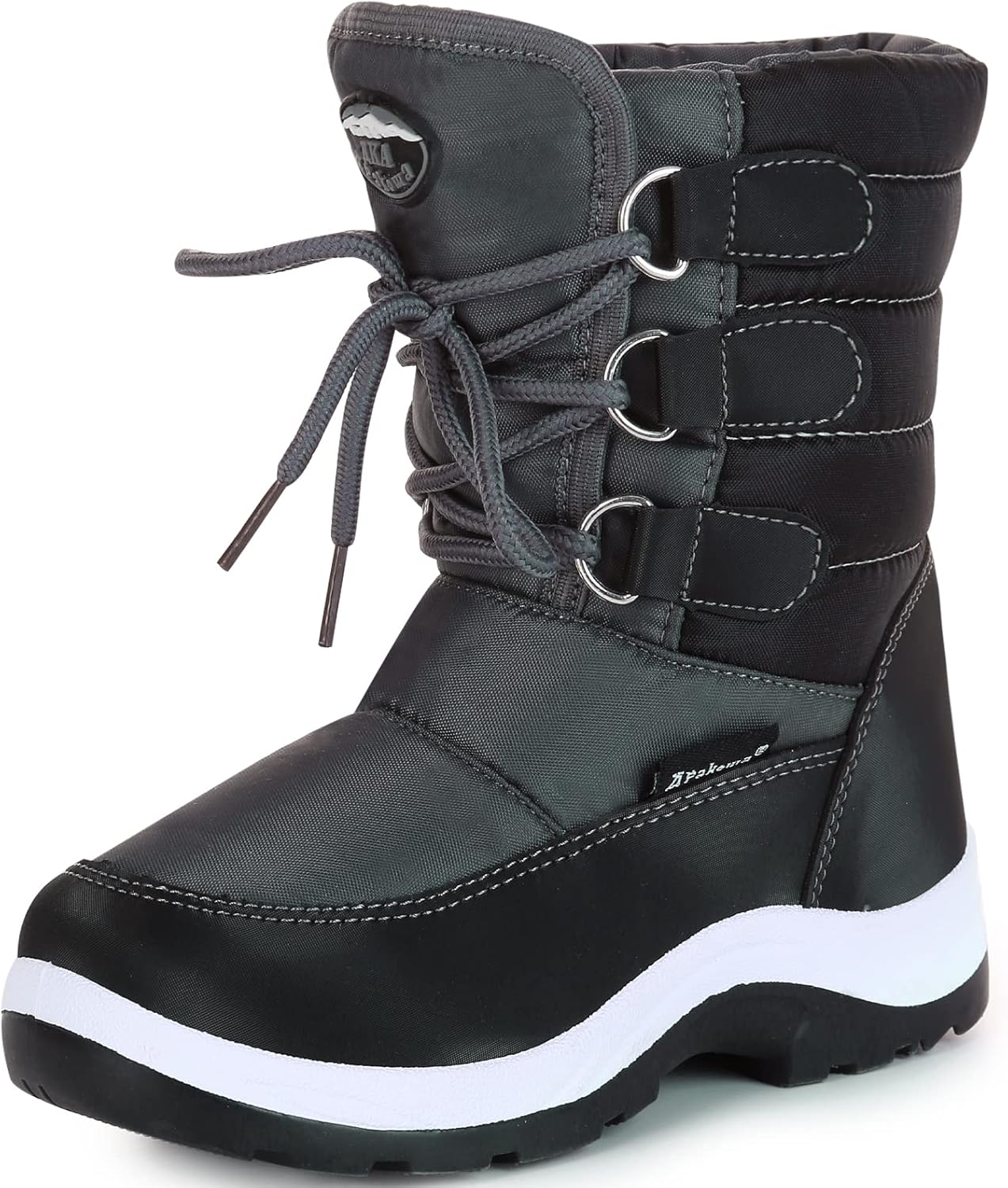 Apakowa Kids Girls Insulated Fur Winter Snow Boots for Comfort
