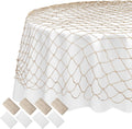 Irenare Fish Net and Round Tablecloth Set - Nautical Party Decor