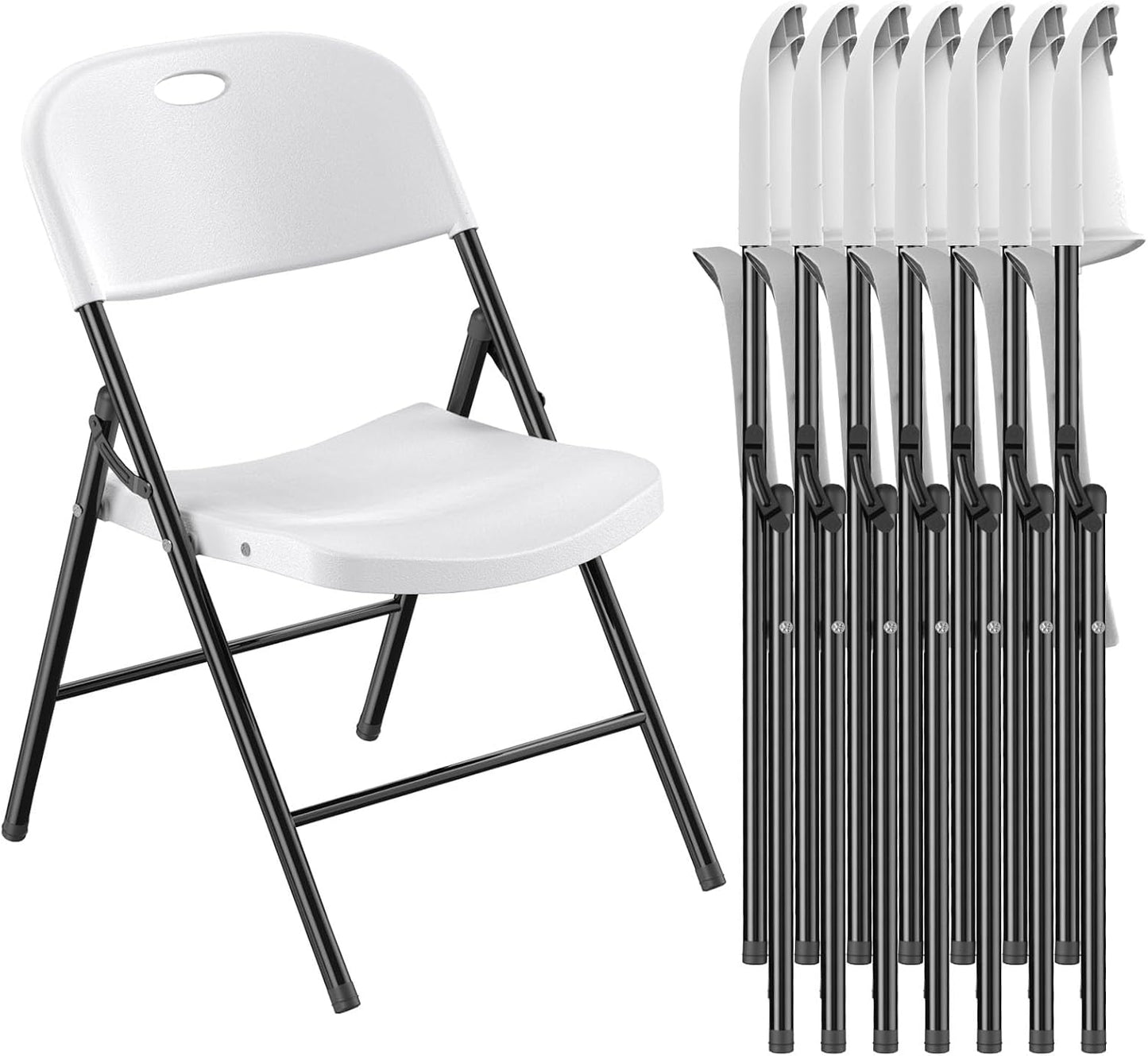 Heavy Duty Folding Chairs with Reinforced Steel Frame for Events