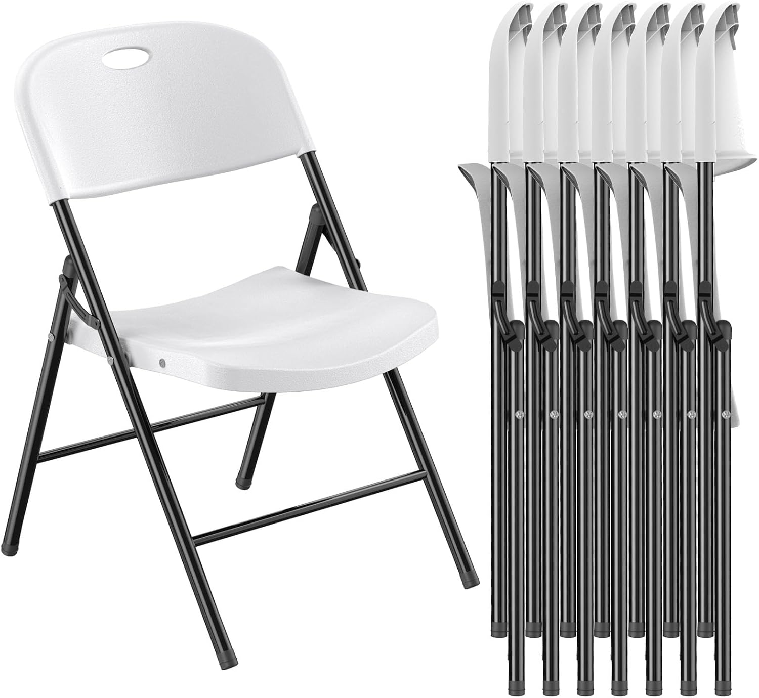 Heavy Duty Folding Chairs with Reinforced Steel Frame for Events