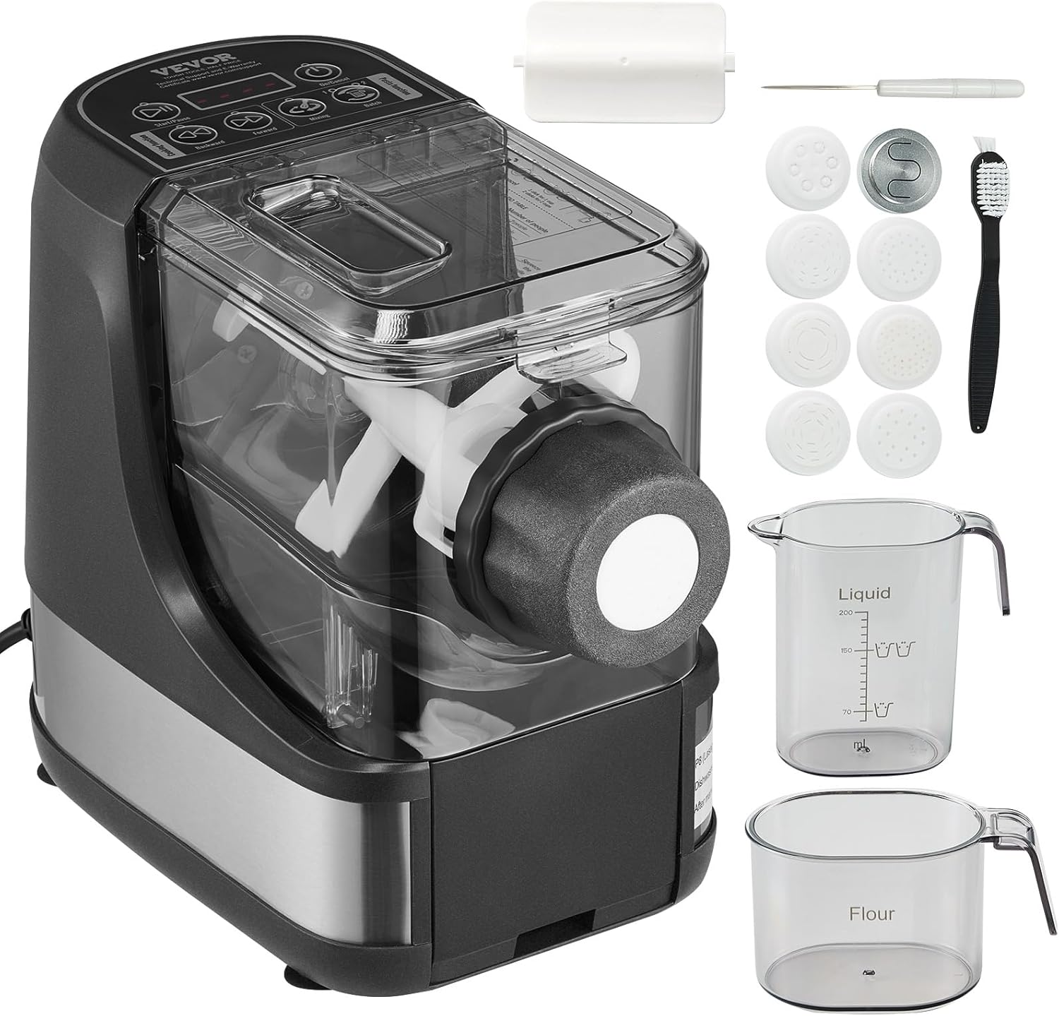 VEVOR Electric Pasta Maker: Effortlessly Create 8 Pasta Shapes