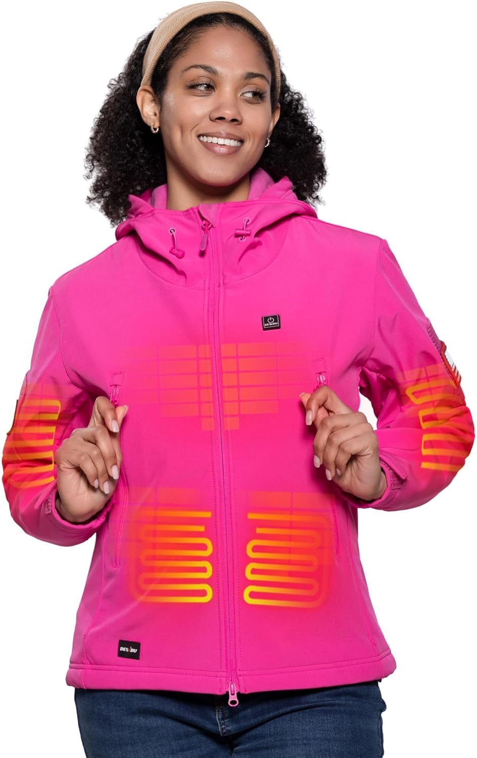 DEWBU Heated Jacket for Women with 12V Battery Pack for Winter