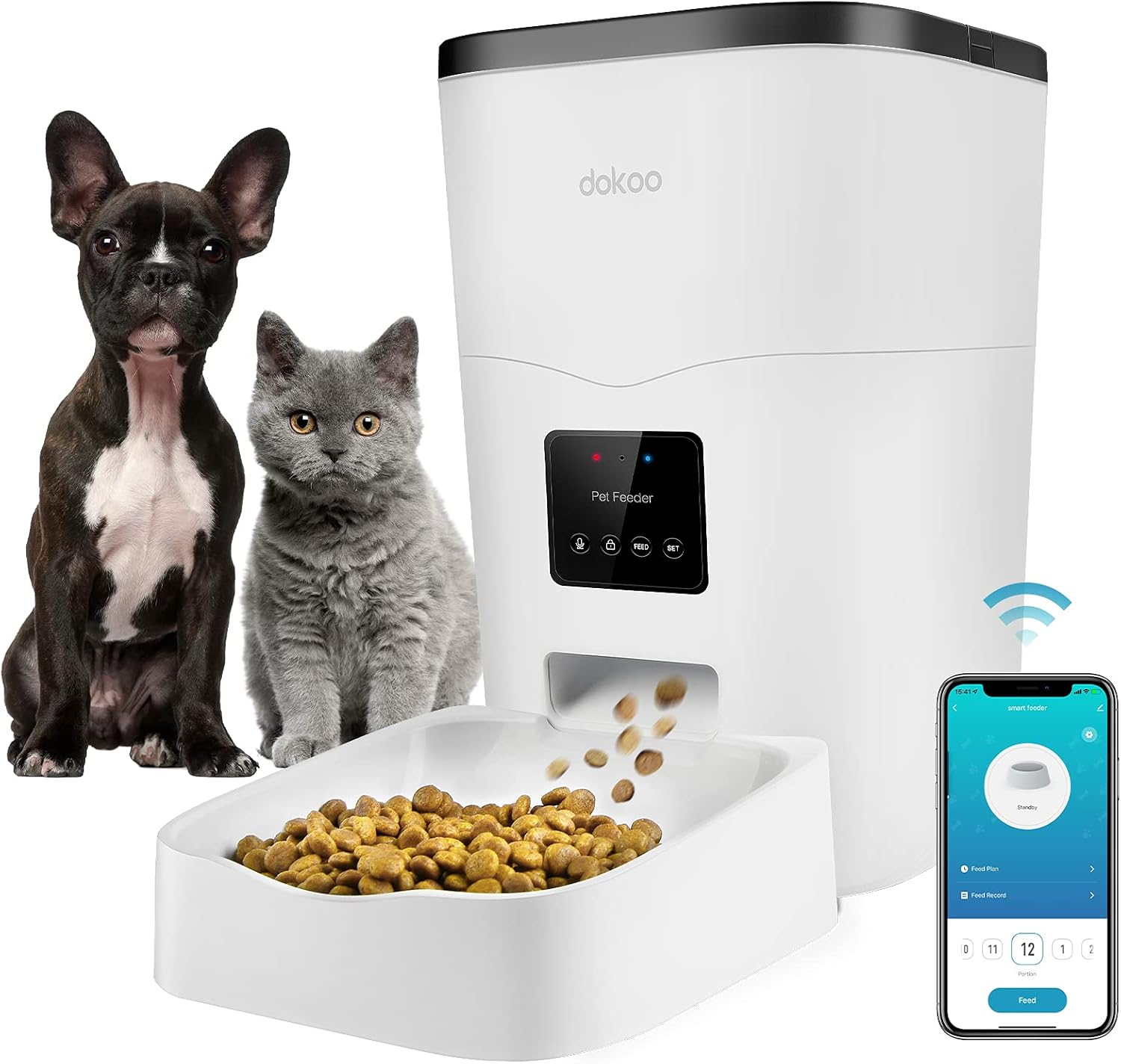 Smart 3L Automatic Cat Feeder: Portion Control, Timer & WiFi