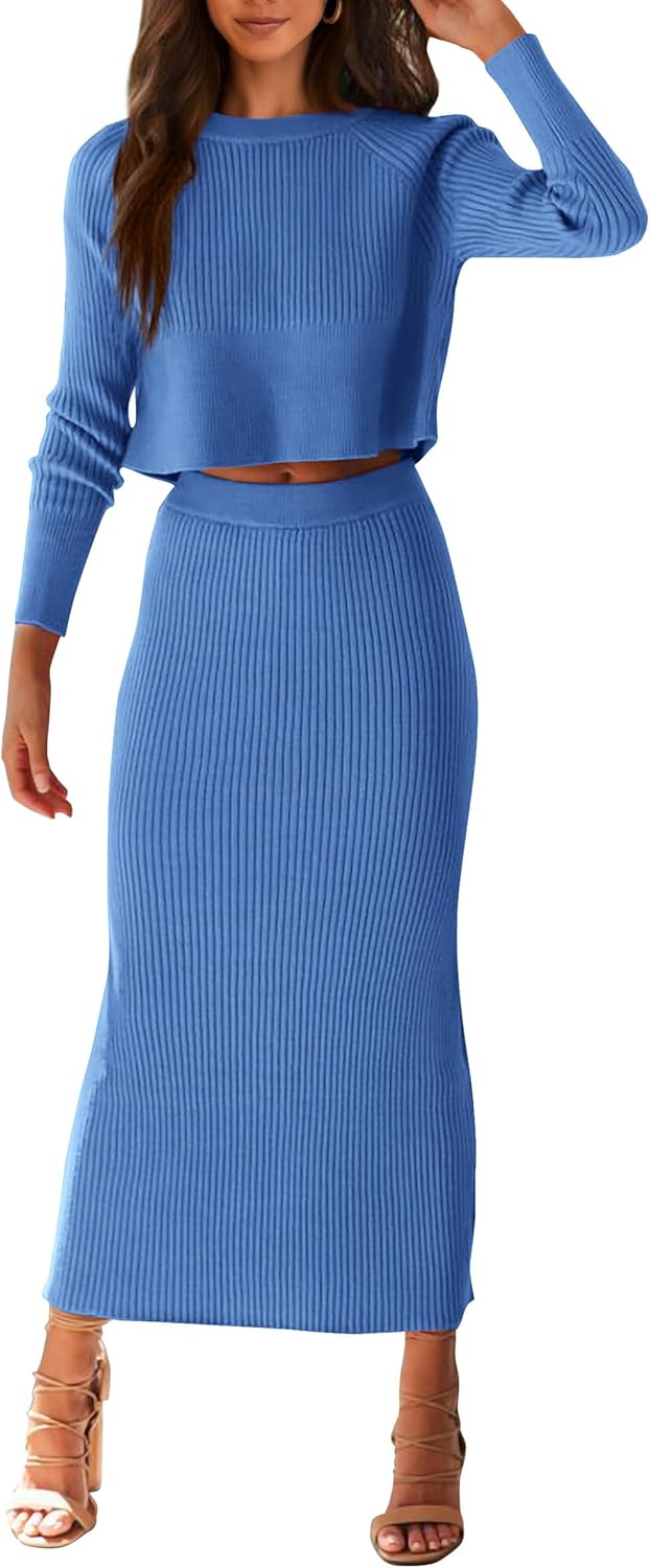 PRETTYGARDEN Women's 2 Piece Sweater Set for Casual Winter Style