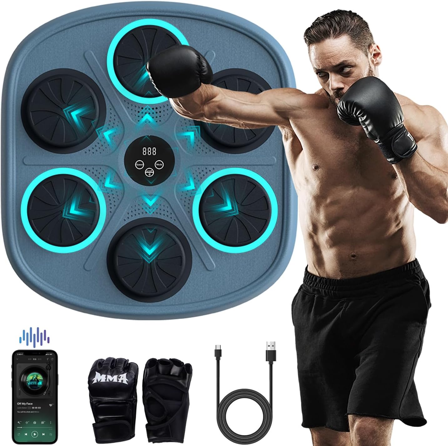 Smart Music Boxing Machine for Home Fitness and Stress Relief