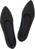 Womens Pointed Toe Knit Flats - Soft Slip On Comfort Shoes