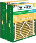 24x25x5 Air Filter MERV 11 Superior Pet & Allergy Defense - 2-Pack