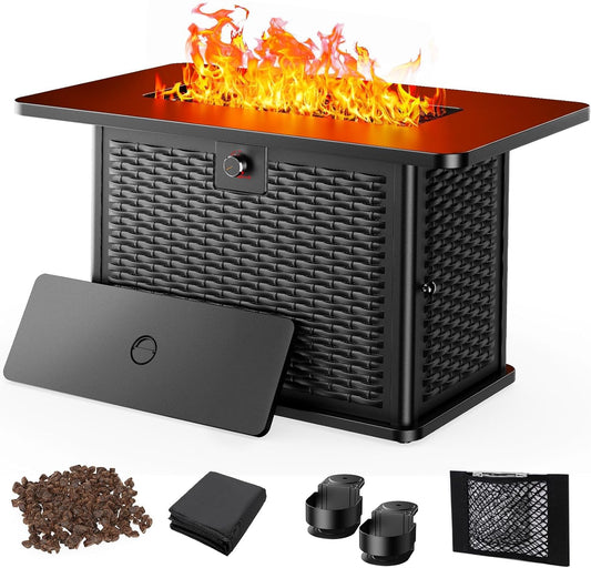 43 Inch Propane Fire Pit Table with 60,000 BTU Heat Output