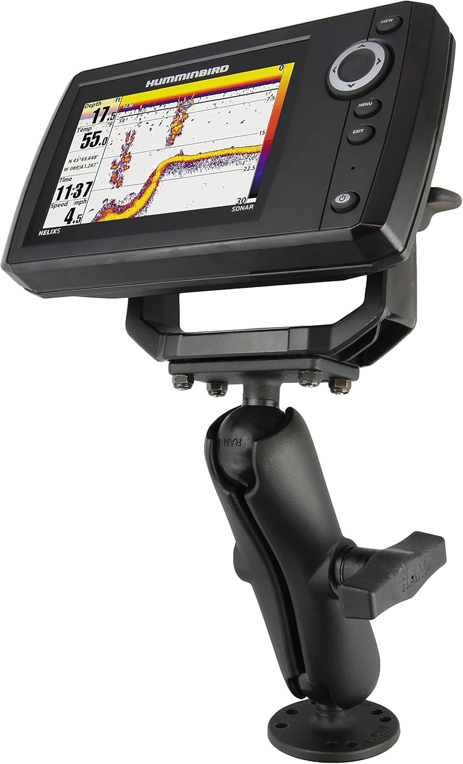 Drill-Down Double Ball Mount for Humminbird Helix 5 by RAM