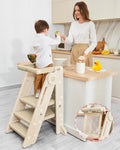 Collapsible Montessori Learning Standing Tower for Toddlers - Foldable
