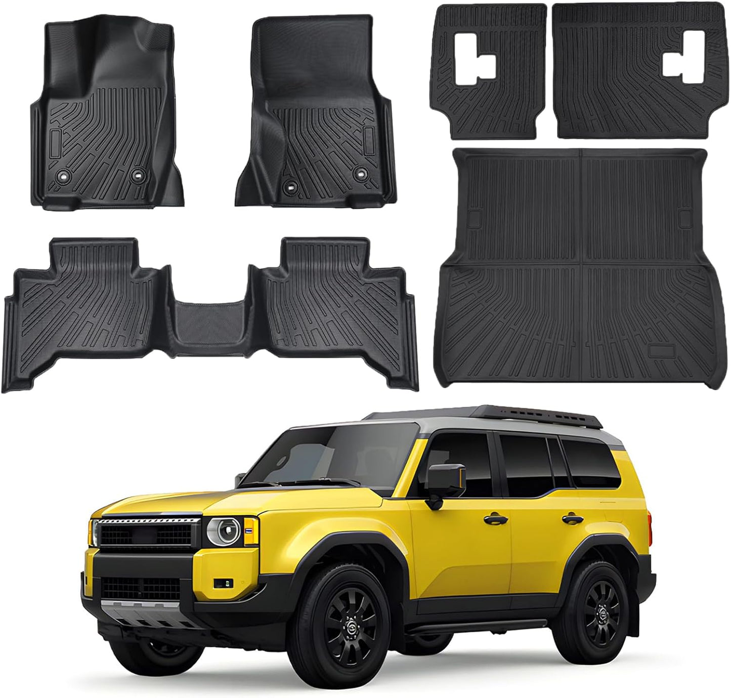 KUST Floor Mats Cargo Mat Set for 2024 2025 Toyota Land Cruiser