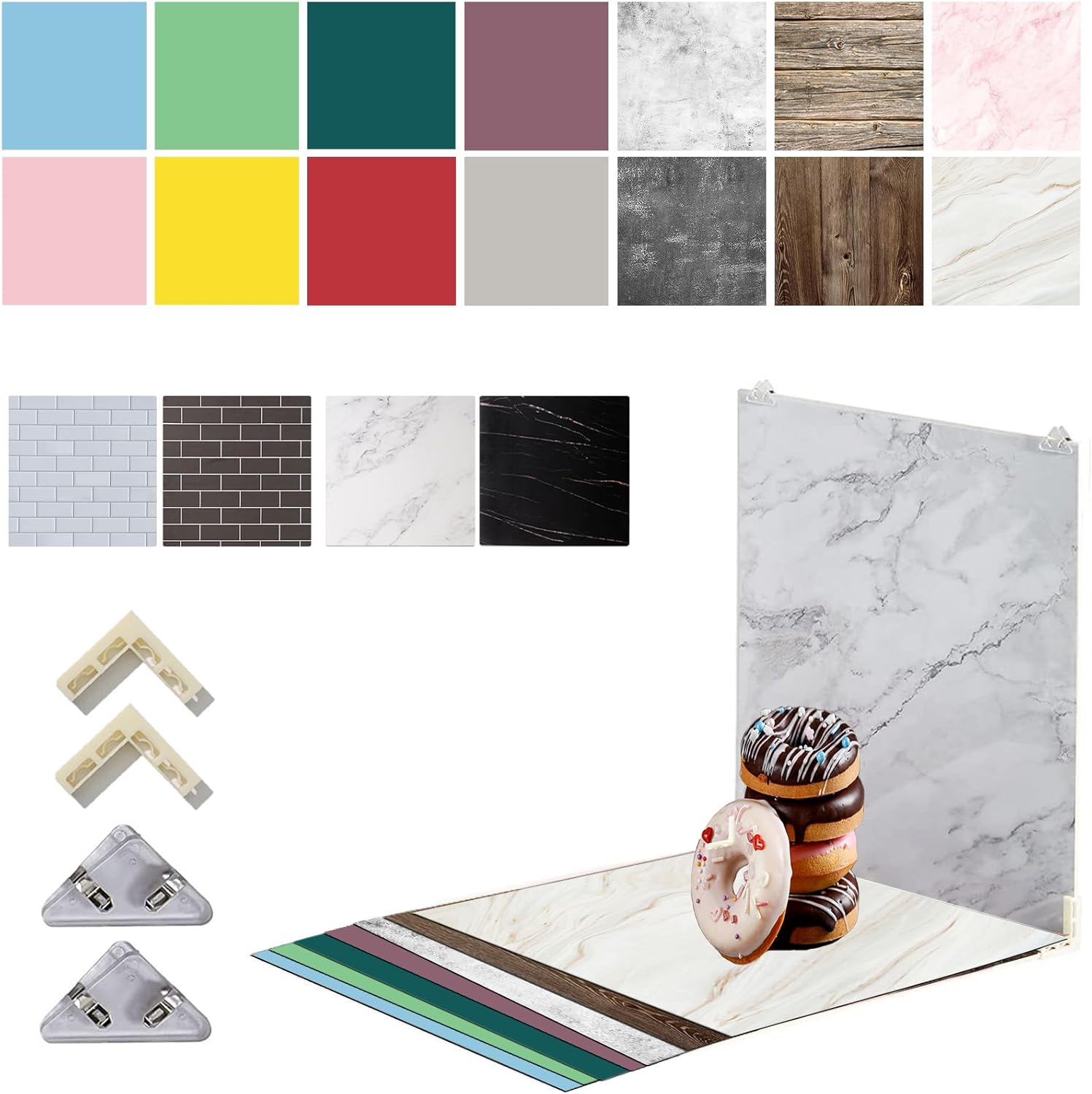 9PCS Double Sided Photography Background Boards for Stunning Shots